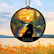 Custom Dog Memorial Suncatcher, Custom Pet Memorial Gift, Loss of Pet Sympathy Gift, Dog Loss Gift, Dog Owner Gift, Gift For Dog Lovers