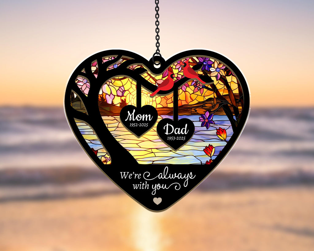 Custom Loss Of Loved One Memorial Suncatcher, Loss Of Mom Sympathy Gift, In Loving Memory Of Dad Gift, Mom Loss Gift, Bereavement Gift