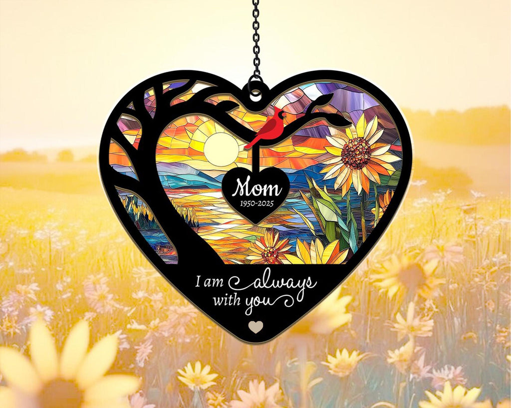Custom Mom Memorial Suncatcher, Loss Of Mom Sympathy Gift, In Loving Memory Of Mom Gift, Loss Of Mother Suncatcher, Bereavement Gift