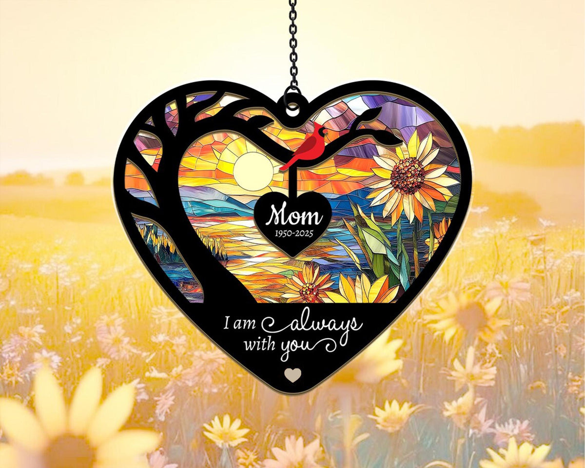 Custom Mom Memorial Suncatcher, Loss Of Mom Sympathy Gift, In Loving Memory Of Mom Gift, Loss Of Mother Suncatcher, Bereavement Gift