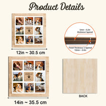 Personalized Pet Memorial Photo Collage Frame, Custom Pet Photo Gift, Pet Memorial Gift, Pet Loss Sympathy Gift, Loss Of Dog Gift