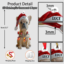 Custom French Bulldog Flat Ornament, Christmas French Bulldog Ornament, French Bulldog Christmas, French Bulldog Gifts, Christmas Decor