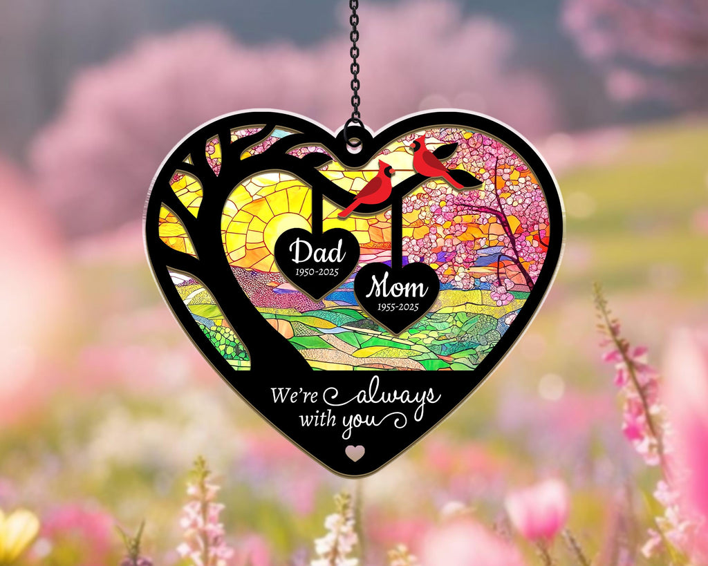 Custom Loss Of Loved One Memorial Suncatcher, Loss Of Mom Sympathy Gift, In Loving Memory Of Dad Gift, Mom Loss Gift, Bereavement Gift