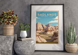 Badlands National Park Poster, South Dakota Wall Art, US National Parks Poster, Adventure Wall Art, Nature Poster, Travel Poster