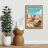 Badlands National Park Poster, South Dakota Wall Art, US National Parks Poster, Adventure Wall Art, Nature Poster, Travel Poster