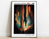 Carlsbad Caverns National Park Poster, US National Parks Poster, New Mexico Poster, Travel Poster, Adventure Art, Nature Poster