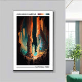 Carlsbad Caverns National Park Poster, US National Parks Poster, New Mexico Poster, Travel Poster, Adventure Art, Nature Poster