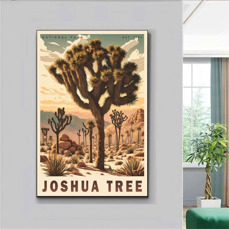 Joshua Tree National Park Poster, California Poster, US National Parks Poster, Travel Wall Art, Nature Lover Gift, Landscape Poster Secondary image