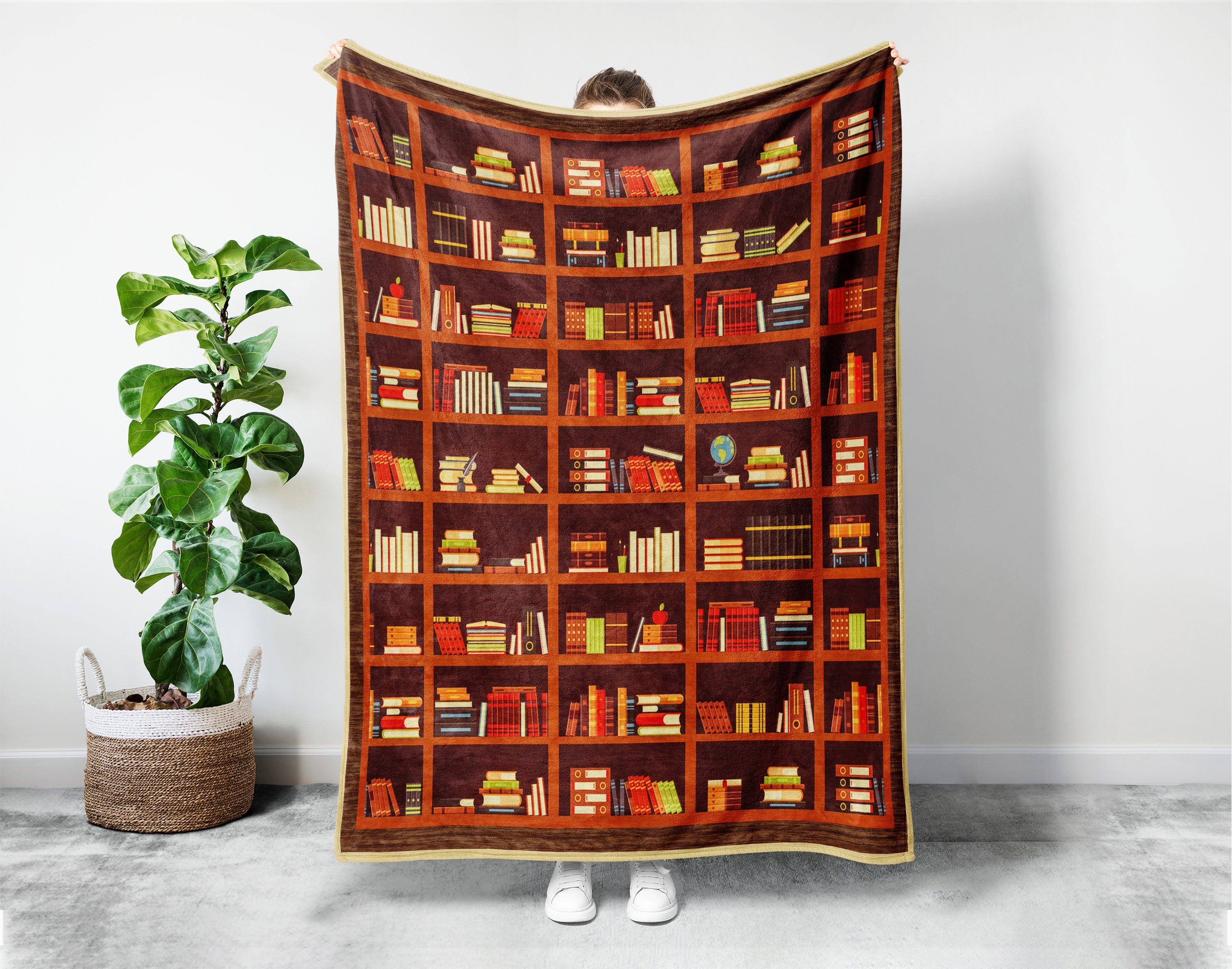 Library Blanket, Book Lover Blanket, Bookish Blanket, Reading Blanket, Bookworm Blanket, Bookaholic Blanket, Librarian Blanket Main image