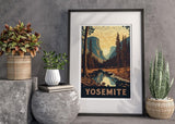 Yosemite National Park Poster, California Wall Art, US National Parks Poster, Travel Poster, Adventure Poster, Hiking Art, Landscape Art