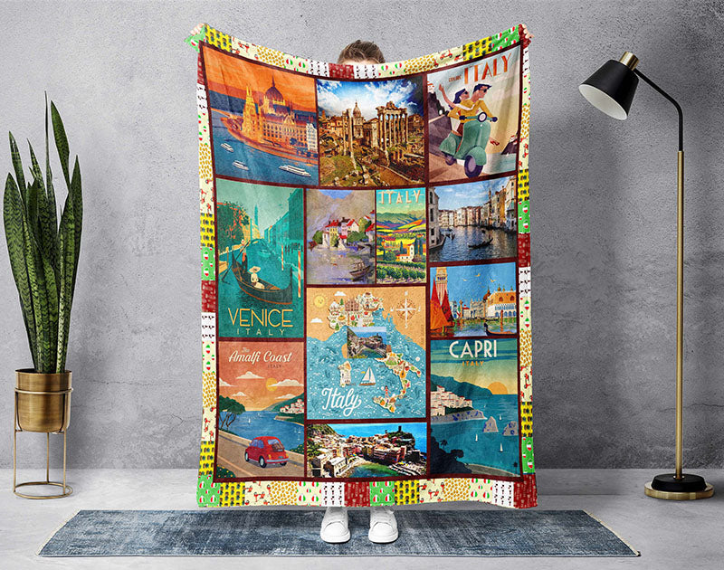 Italy Blanket, Venice Blanket, Capri Italy Blanket, Italian Blanket, Culture Blanket, Adventure Blanket, Traveler Blanket, Nature Blanket Main image
