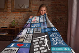 Running Girl Blanket, Runner Blanket, Marathon Blanket, Athlete Blanket, Running Fleece Sherpa Blanket, Running Mom Blanket, Sport Blanket