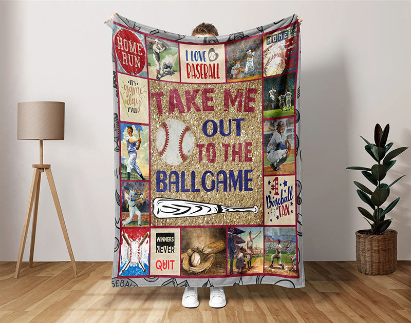 Baseball Lover Blanket, Baseball Fleece Sherpa Blanket, Baseball Player Blanket, Baseball Fan Blanket, Baseball Coach Gift, Sport Blanket Main image