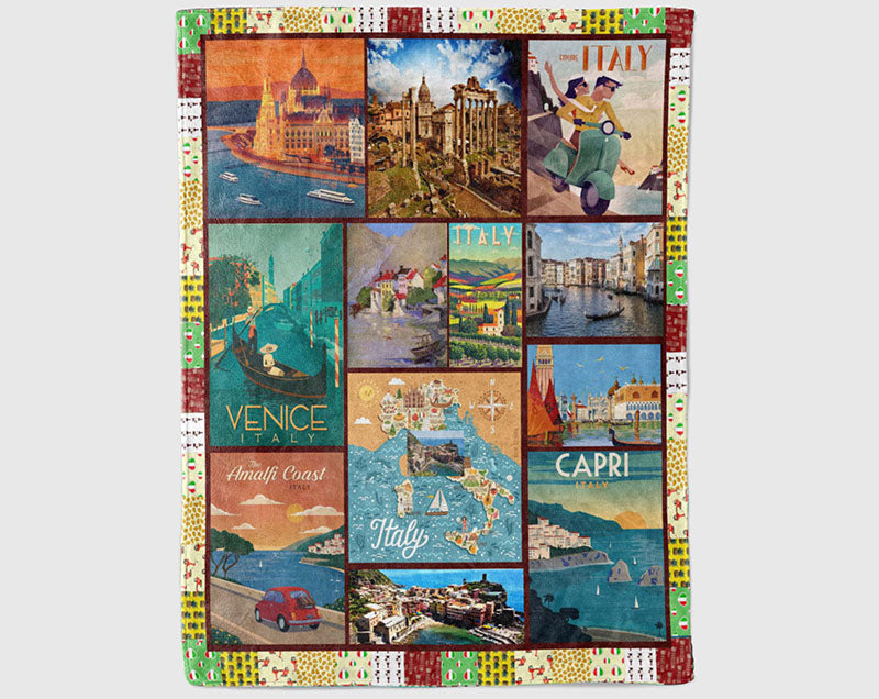 Italy Blanket, Venice Blanket, Capri Italy Blanket, Italian Blanket, Culture Blanket, Adventure Blanket, Traveler Blanket, Nature Blanket Secondary image