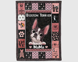 Boston Terrier Girl Blanket, Boston Terrier Dog Mom Blanket, Dog Lover Blanket, Dog Owner Blanket, Boston Terrier Mom Gift, Dog Mom Blanket