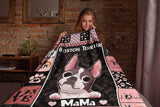 Boston Terrier Girl Blanket, Boston Terrier Dog Mom Blanket, Dog Lover Blanket, Dog Owner Blanket, Boston Terrier Mom Gift, Dog Mom Blanket