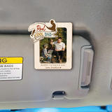 Personalized Fishing Dad Photo Car Visor Clip, Custom Grandpa Picture Frame Gift, Father's Day Gift, Photo Car Accessory, Gift For Dad