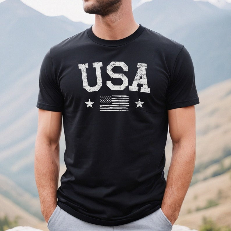USA distressed Tshirt, 4th o July Shirt, USA Men's shirt, 4th of July t-Shirt, America Patriotic Shirt, Men's 4th of July tee, Men's USA tee