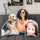 Custom Shaped Pillow From Photo, Personalized 3D Pillow, Custom Pet Gift, Custom Face Pillow,Dog Cat Pillow, Pillow Gift For Dad Mom Her Him