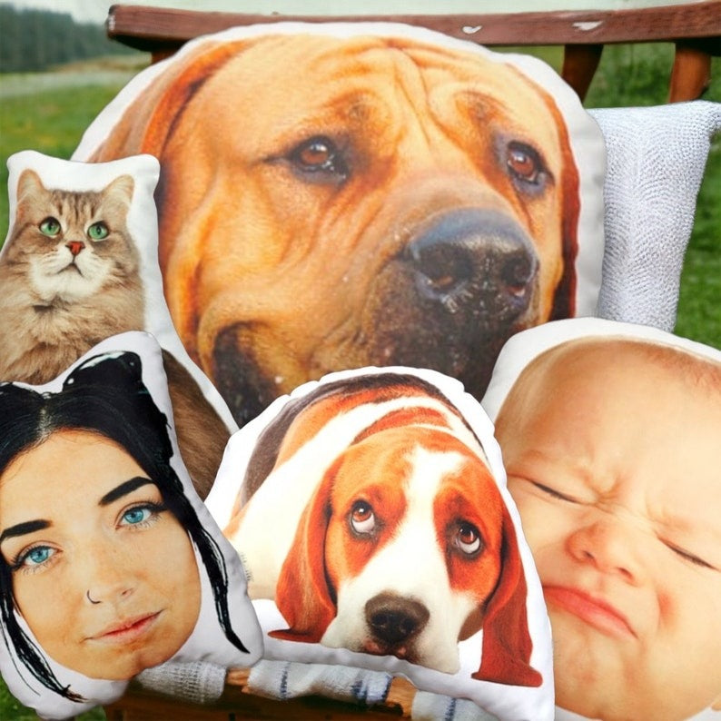 Custom Human Face Photo Pillow, Personalized Photo DIY Humanoid Cushion, Personalized Throw Pillows, Best Christmas Gifts Secondary image