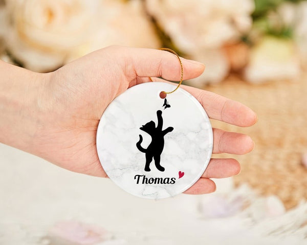 Personalized Cat Loss Ornament, Cat Name Memorial Ornament, Loss of Cat, Pet Loss Gift, Cat Condolence Gift, Christmas Decor Cat Lovers Gift