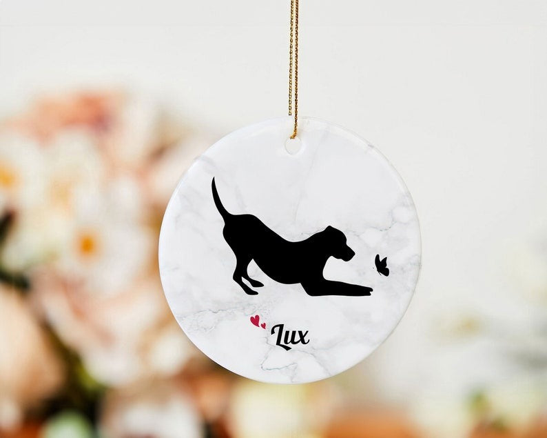 Personalized Dog Loss Ornament, Dog Name Memorial Ornament, Loss of Dog, Pet Loss Gift, Dog Condolence Gift, Christmas Decor Dog Lovers Gift Secondary image