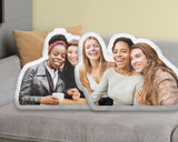 Personalized Photo Shape Pillow Case, Bestfriend Picture Pillow, Family Photo Pillow, Custom Couple Image Pillow, Gift For Birthday