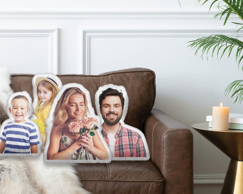 Personalized Photo Shape Pillow Case, Bestfriend Picture Pillow, Family Photo Pillow, Custom Baby Picture Pillow, Gift For Grandpa/Grandma Secondary image