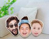 Personalized Face Photo Shape Pillow Case, Bestfriend Picture Pillow, Family Photo Pillow, Baby Picture Pillow, Gift For Grandpa/Grandma