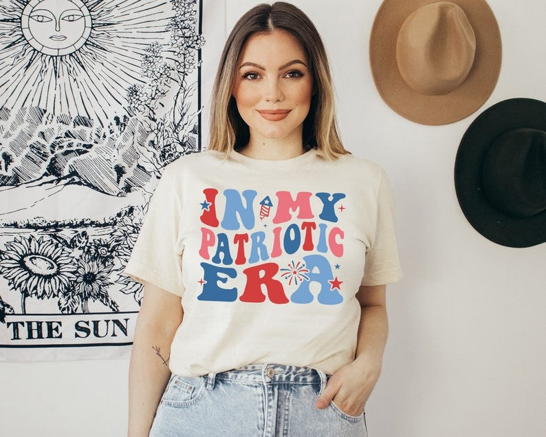 Patriotic Shirt In My Patriotic Era Shirt 4th of July Shirt America Red Blue Shirt Freedom Shirt American Parade Shirts Retro Patriotic Secondary image