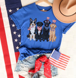 4th of July Dog Shirt, Dog Lover Gift, Fourth of July Dog T-shirts, Independence Day Shirt, Patriotic Shirt, Dog Mom Shirt, USA Flag Shirts