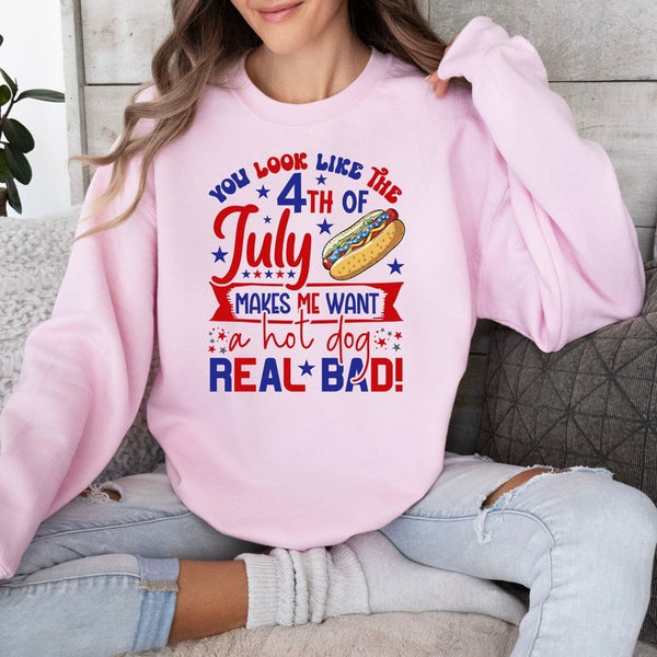 You Look Like The 4th of July Shirt, Funny 4th of July T-Shirt, Retro Independence Day Shirt, Funny Patriotic Shirt, Hot Dog 4th July Shirt