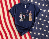 4th of July Dog Shirt, Dog Lover Gift, Fourth of July Dog T-shirts, Independence Day Shirt, Patriotic Shirt, Dog Mom Shirt, USA Flag Shirts