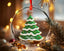 Personalized Name Christmas Tree Glass Ornament