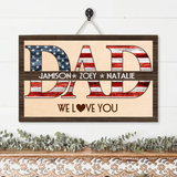 Personalized Dad Sign With Kids Names, Custom Dad Wood Sign, Father's Day Gift, Best Dad Gift, Gift For Dad, Gift For Husband